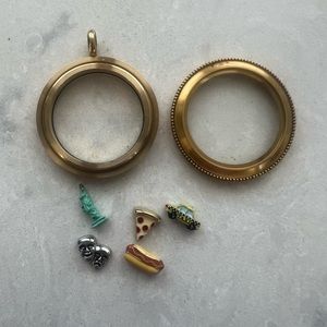 Origami Owl Taxi Pizza Hot Dog Statue of Liberty Muse Retired New City inspired